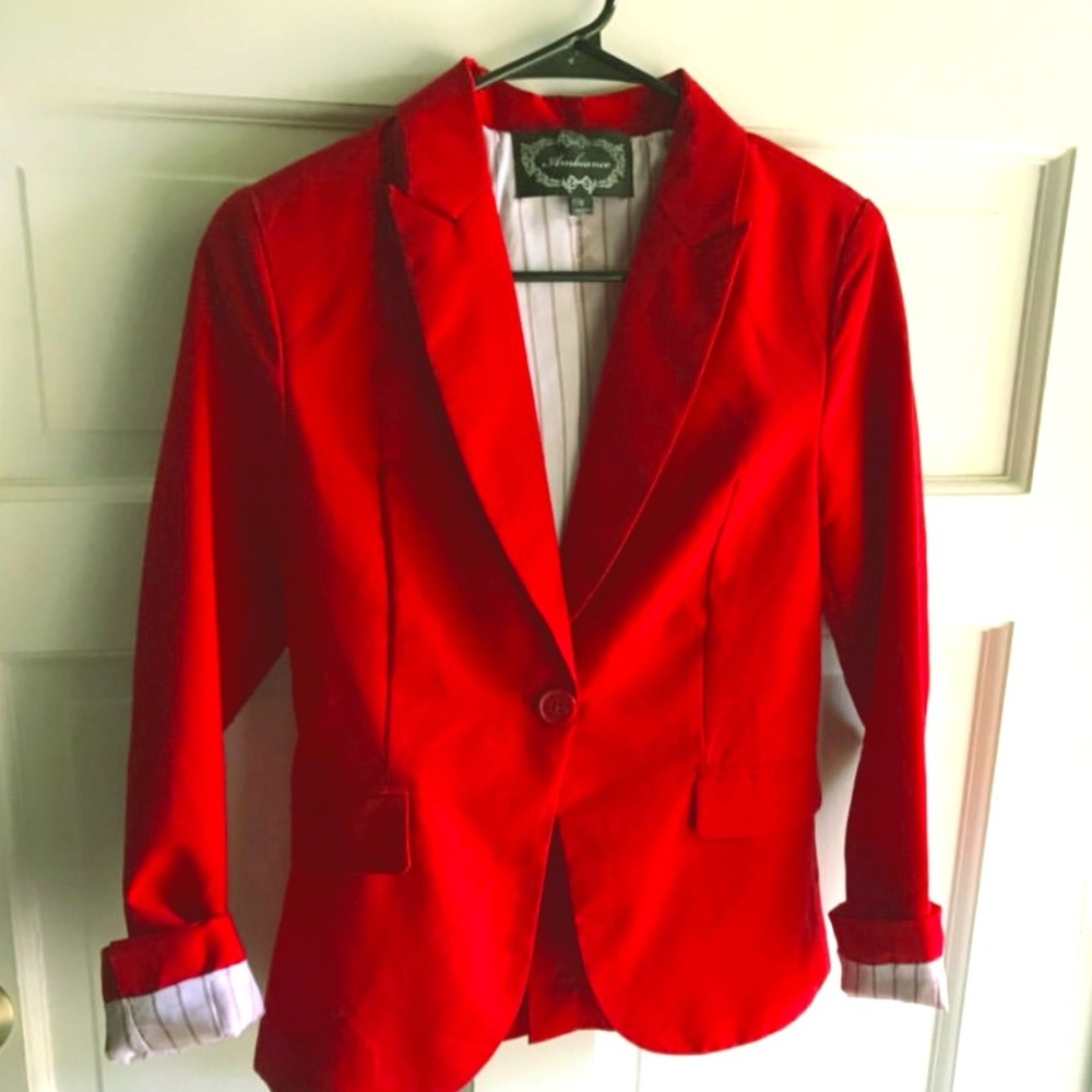 HOT RED Blazer- Small